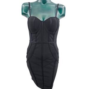 Haute Monde Black Bandage Sleeveless Bodycon Mini Dress Women's Size M 3628